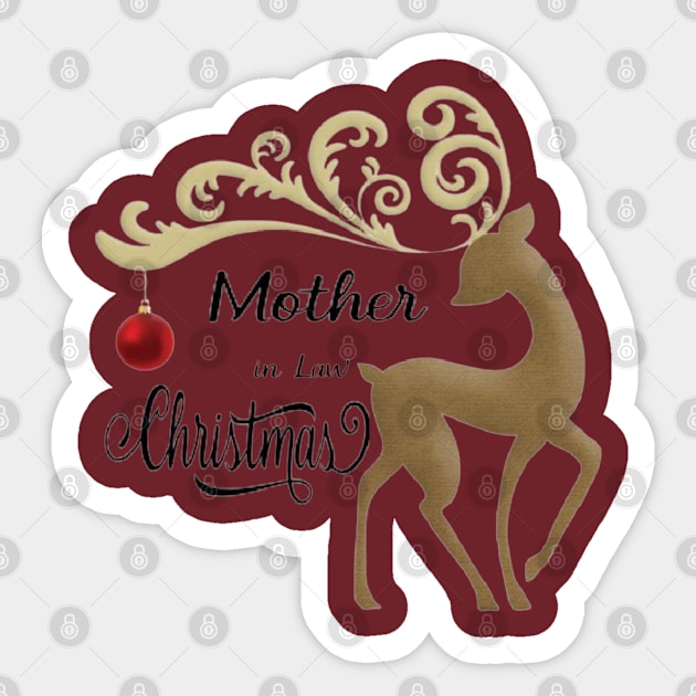 Mother In Law Christmas Sticker by North Pole Fashions